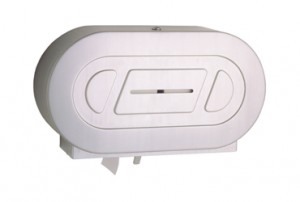 Bobrick 2892 Surface-Mounted Twin Jumbo-Roll Toilet Tissue Dispenser